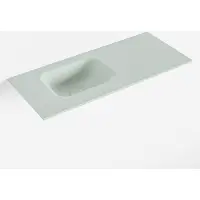 Mondiaz LEX Greey solid surface inleg wastafel voor toiletmeubel 70cm. Positie wasbak links