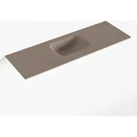 Mondiaz LEX Smoke solid surface inleg wastafel voor toiletmeubel 90cm. Positie wasbak midden
