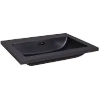 Sanilux Wastafel quartz classic 60x47x3 cm keramiek mat zwart
