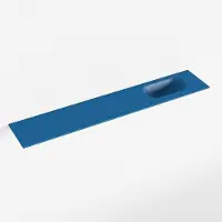 Mondiaz eden jeans solid surface inleg wastafel voor toiletmeubel 120 cm. Positie wasbak rechts