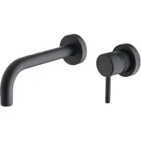 Sanimex Inbouw wastafelkraan giulini eenhendel 20 cm mat zwart