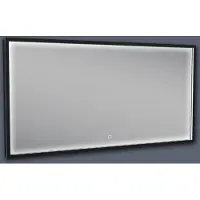 Boss & Wessing Badkamerspiegel bws miami led verlichting mat zwart 120x60 cm