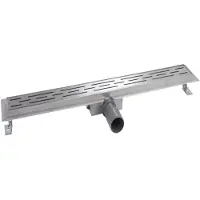 Boss & Wessing BWS Douchegoot RVS Met Flens 50 cm Uitneembaar Sifon Standaard Rooster