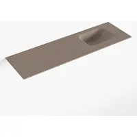 Mondiaz LEX Smoke solid surface inleg wastafel voor toiletmeubel 100cm. Positie wasbak rechts