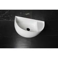 Luca Fontein halfrond sanitair 38x20x28 cm solid surface mat wit