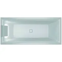 Riho Ligbad still square met led en hoofdsteun 180x80 cm acryl wit