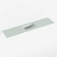 Mondiaz EDEN Greey solid surface inleg wastafel voor toiletmeubel 100cm. Positie wasbak midden