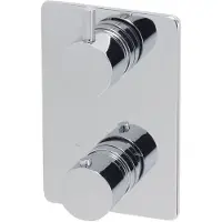 Boss & Wessing Bws afbouwdeel round 2-weg chroom tbv thermostatisch inbouwdeel uni