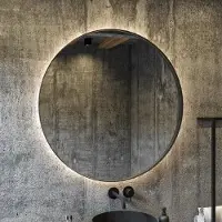 Boss & Wessing Spiegel BWS Star Rond met LED 70 cm Mat Zwart