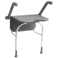 Etac Douchezitting relax met armsteunen en steunpoten 39x45 cm kunststof grijs