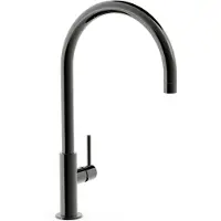 Tres Keukenmengkraan Study Exclusive 1-Hendel Uitloop Gebogen 26 cm Rond Metallic Zwart