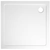 Sapho Douchebak Gegoten Marmer Aqualine 90x90x3 cm Vierkant Wit