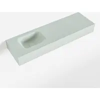 Mondiaz LEX Greey vrijhangende solid surface wastafel 100cm. Positie wasbak links