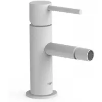 Tres Bidetmengkraan Study Exclusive 1-Hendel Uitloop Recht 8 cm Rond Mat Wit