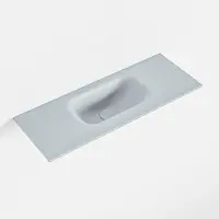Mondiaz EDEN Clay solid surface inleg wastafel voor toiletmeubel 60cm. Positie wasbak midden