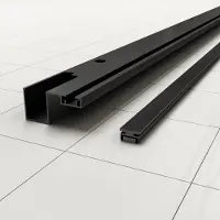 Wiesbaden Muurprofiel met magneetstrip boss & wessing voor nisdeur skyline mat zwart