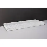 Forzalaqua Wastafel palermo carrara gepolijst & gekapt 120,5x51,5x9 cm zonder kraangat