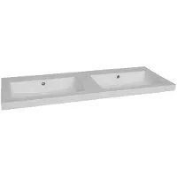 Sanilux Wastafel trend 120x47x5 cm keramiek 0 kraangaten
