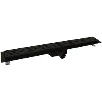 Boss & Wessing BWS Douchegoot Flens Met Uitneembaar Sifon 70x7x6.7cm RVS Mat Zwart