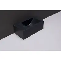Forzalaqua Fontein venetia xs graniet gezoet met kraangat links 29x16x10 cm