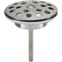 Boss & Wessing BWS Luxe Wastafelplug Messing 5/4 met Gaatjes Rooster Chroom