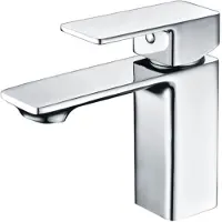 Sanilux Wastafelmengkraan edge vierkant chroom