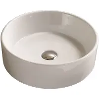 Sanilux Waskom Florens Keramiek 38,5x38,5x12cm Rond wit (exclusief waste)