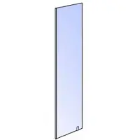 Sanilux Klik Zijwand 30 cm 8mm veiligheidsglas / voor Inloopdouche