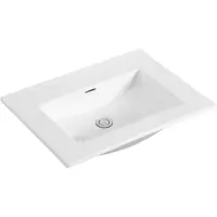 Sanilux Wastafel Classic 60x47x2,5 cm Keramiek Wit (zonder kraangat)