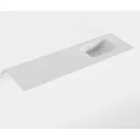 Mondiaz lex talc solid surface inleg wastafel voor toiletmeubel 100 cm. Positie wasbak rechts