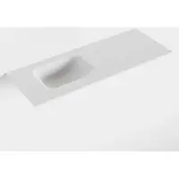 Mondiaz LEX Talc solid surface inleg wastafel voor toiletmeubel 80cm. Positie wasbak links