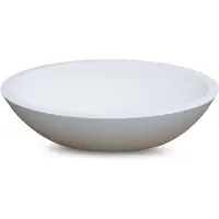 Luca Waskom Sanitair Ovaal 57x40x14cm Solid Surface 25mm Mat Wit