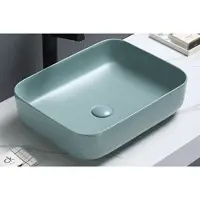 Sanilux Waskom minerva color line 50x39x13 cm inclusief click waste mat fjord groen