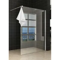 Boss & Wessing Inloopdouche met handdoekhouder bws jack helder glas 140x200 cm 8 mm chroom