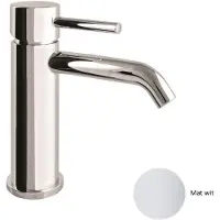 Sanimex Wastafelkraan giulini trekwaste 17 cm mat wit