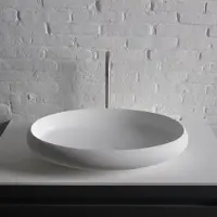 Ideavit Opbouw waskom solidego 60x40x11,2 cm solid surface mat wit