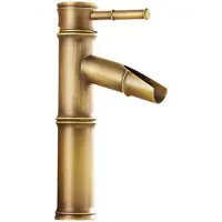 Boss & Wessing Wastafelkraan opbouw bws bamboo 20,8 cm waterval uitloop antiek brons
