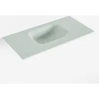Mondiaz LEX Greey solid surface inleg wastafel voor toiletmeubel 60cm. Positie wasbak midden