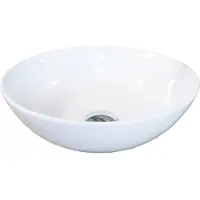 Ink Waskom Otello Large Rond 40x12 cm Porselein Glans Wit