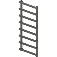 Boss & Wessing Designradiator bws tubi handdoekrek 115x60 cm zij-onderaansluiting mat antraciet