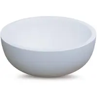 Luca Waskom Sanitair Rond 39x39x17cm Solid Surface 8mm Dik Mat Wit