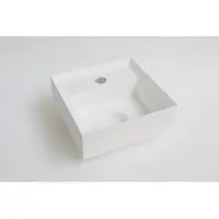 Ink Fontein Vice Polystone Met Kraangat Incl Verzonken Open Plug 27x27x9 cm Mat Wit