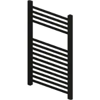 Boss & Wessing Radiator bws wingrave 80x50 cm mat zwart zij-onderaansluiting
