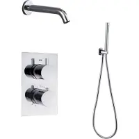 Boss & Wessing Inbouw badkraan bws exclusive thermostatisch met handdoucheset chroom