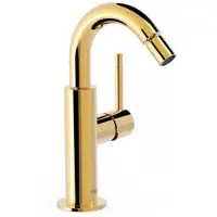 Tres Bidetmengkraan study exclusive hendel uitloop gebogen 16,5 cm rond goud