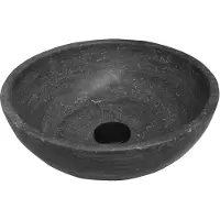 Boss & Wessing Waskom BWS Salt 40cm Rond Hardsteen Zwart