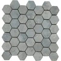 Stabigo Mozaiek hexagon grey y 30x30 cm marmer grijs