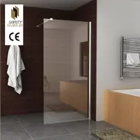 Boss & Wessing Bws inloopdouche met muurprofiel 120x200 cm safety glass en nano glas 10 mm