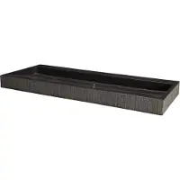 Forzalaqua Wastafel Oslo Hardsteen Gefrijnd Met Kraangat Antraciet 100,5x51,5x9 cm