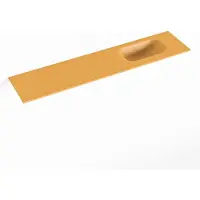 Mondiaz eden ocher solid surface inleg wastafel voor toiletmeubel 100 cm. Positie wasbak rechts
